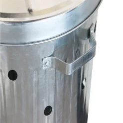 None Garden Galvanised Steel Incinerator / Fire Bin With Lid - 85L -Herbs Growing Sales Store 12834094 7265030658432669