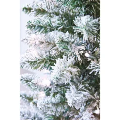 6ft Slim Flocked Pre-lit Potted Christmas Tree -Herbs Growing Sales Store 12838668 1784902083656878