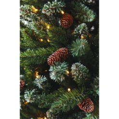 7.5ft Glitter Tipped Pre-lit Premium Christmas Tree -Herbs Growing Sales Store 12838812 1334832962703997