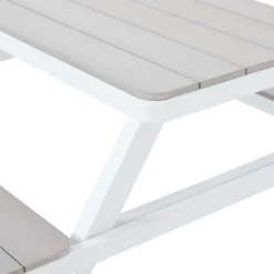 Picnic Bench - White & Grey -Herbs Growing Sales Store 12885210 1514846186591569