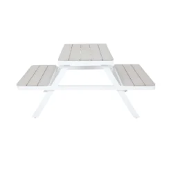 Picnic Bench - White & Grey -Herbs Growing Sales Store 12885210 1744853415530586