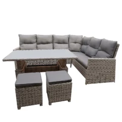 Mortimer Grey Rattan Garden Corner Sofa Set -Herbs Growing Sales Store 12887790 1775047776377538