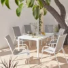 Malindi 6 Seater Garden Dining Set - Grey