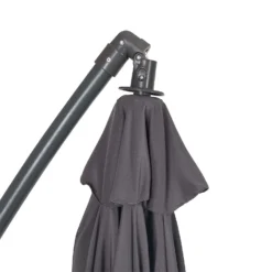 3m Overhanging Parasol - Dark Grey -Herbs Growing Sales Store 12888567 1604966185535941