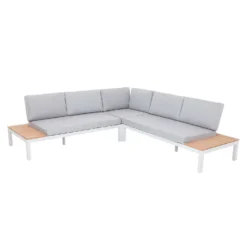 Spirit Metal Garden Corner Sofa Set - Grey -Herbs Growing Sales Store 12889918 1544846181054970