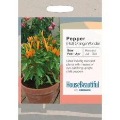 House Beautiful Pepper Hot Orange Wonder Seeds