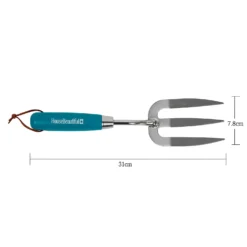 House Beautiful Stainless Steel Hand Fork With A Teal Painted Hardwood Handle -Herbs Growing Sales Store 13188707 1804928022202854