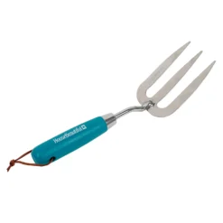 House Beautiful Stainless Steel Hand Fork With A Teal Painted Hardwood Handle -Herbs Growing Sales Store 13188707 3154928022220770
