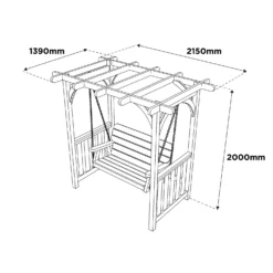 Anchor Fast FSC Milldale Swing Seat With Arbour 7 Anchor Fast FSC Milldale Swing Seat With Arbour -Herbs Growing Sales Store 13452039 9644931991531747