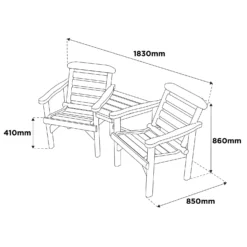 Anchor Fast FSC Weydale Rustic Alcove Garden Seat 11 Anchor Fast FSC Weydale Rustic Alcove Garden Seat -Herbs Growing Sales Store 13452072 1114929379133367
