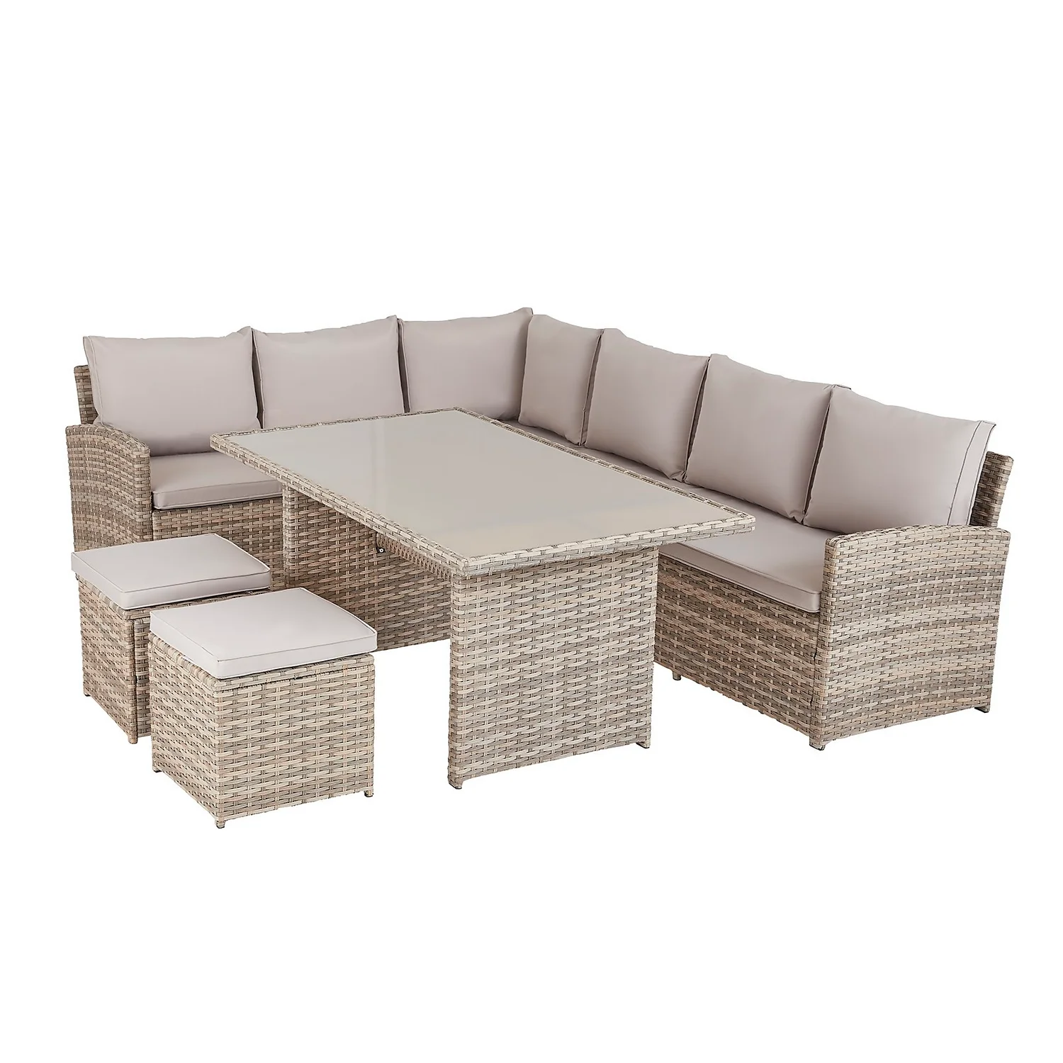 Matara Rattan Effect Corner Sofa Set 2 Matara Rattan Effect Corner Sofa Set - Image 2