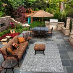 Homebase Outdoor Rug - Grey 240x300cm 5 Homebase Outdoor Rug - Grey 240x300cm -Herbs Growing Sales Store 13953340 6054989199320450