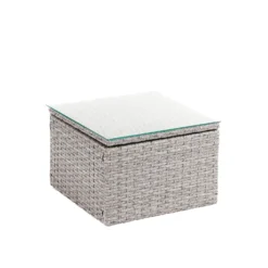 Alexandria Rattan Effect Garden Corner Sofa Set - Ash Grey -Herbs Growing Sales Store 13971225 7715022704506515