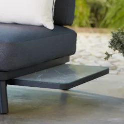 Heba Grey Metal Garden Corner Sofa Set -Herbs Growing Sales Store 14005702 1595022704432172