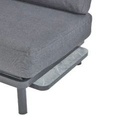 Heba Grey Metal Garden Corner Sofa Set -Herbs Growing Sales Store 14005702 4265022704746602