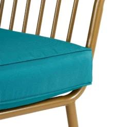 Omari Metal Garden Sofa Set - Teal & Gold -Herbs Growing Sales Store 14005703 6735022638292255