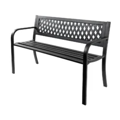 Black Steel Garden Bench -Herbs Growing Sales Store 14005779 7435018249610474