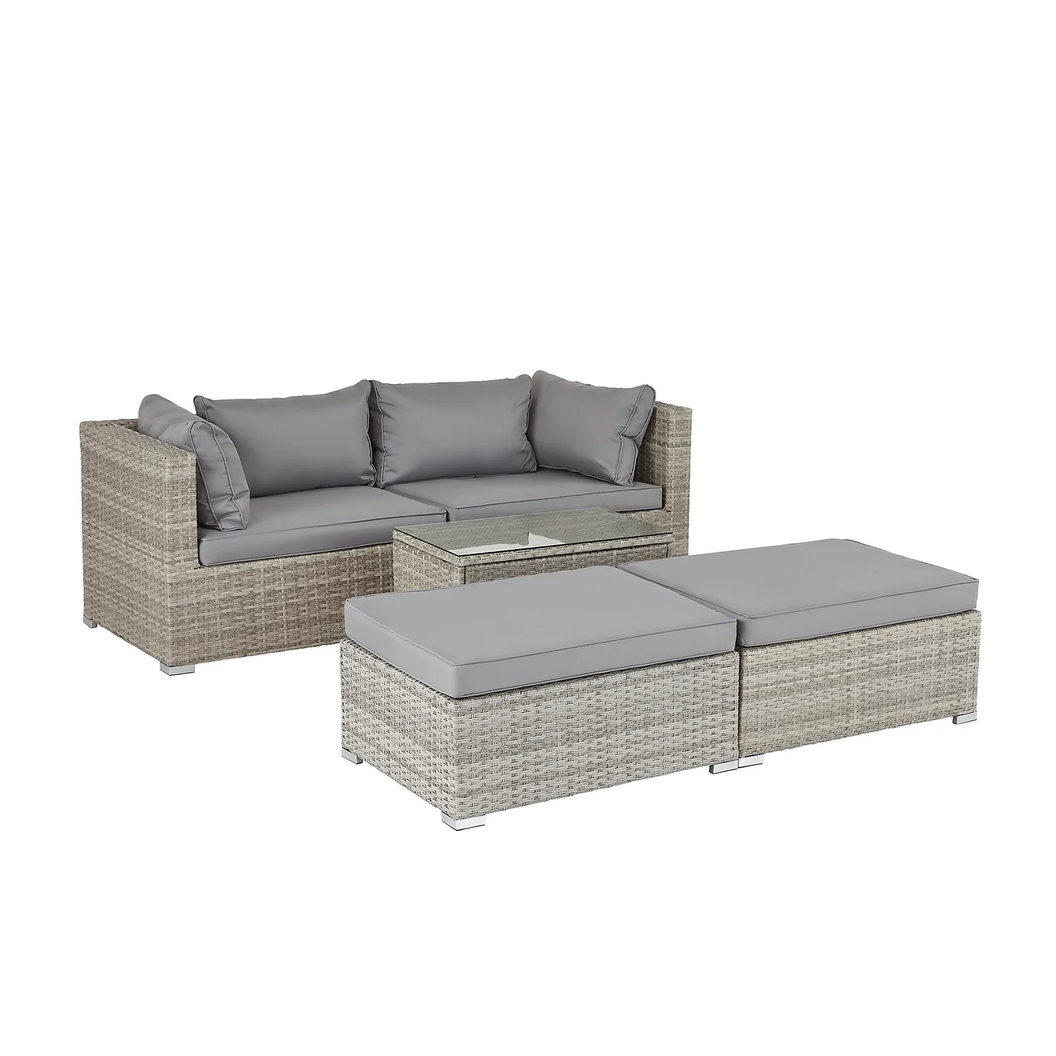 Cairo Grey Rattan Effect Garden Sofa Set 5 Cairo Grey Rattan Effect Garden Sofa Set - Image 5
