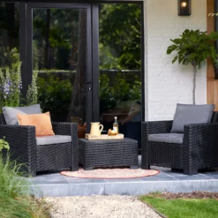 Keter California 2 Seater Outdoor Balcony Garden Furniture Set - Graphite With Grey Cushions 15 Keter California 2 Seater Outdoor Balcony Garden Furniture Set - Graphite With Grey Cushions -Herbs Growing Sales Store 14539588 1355041802454156