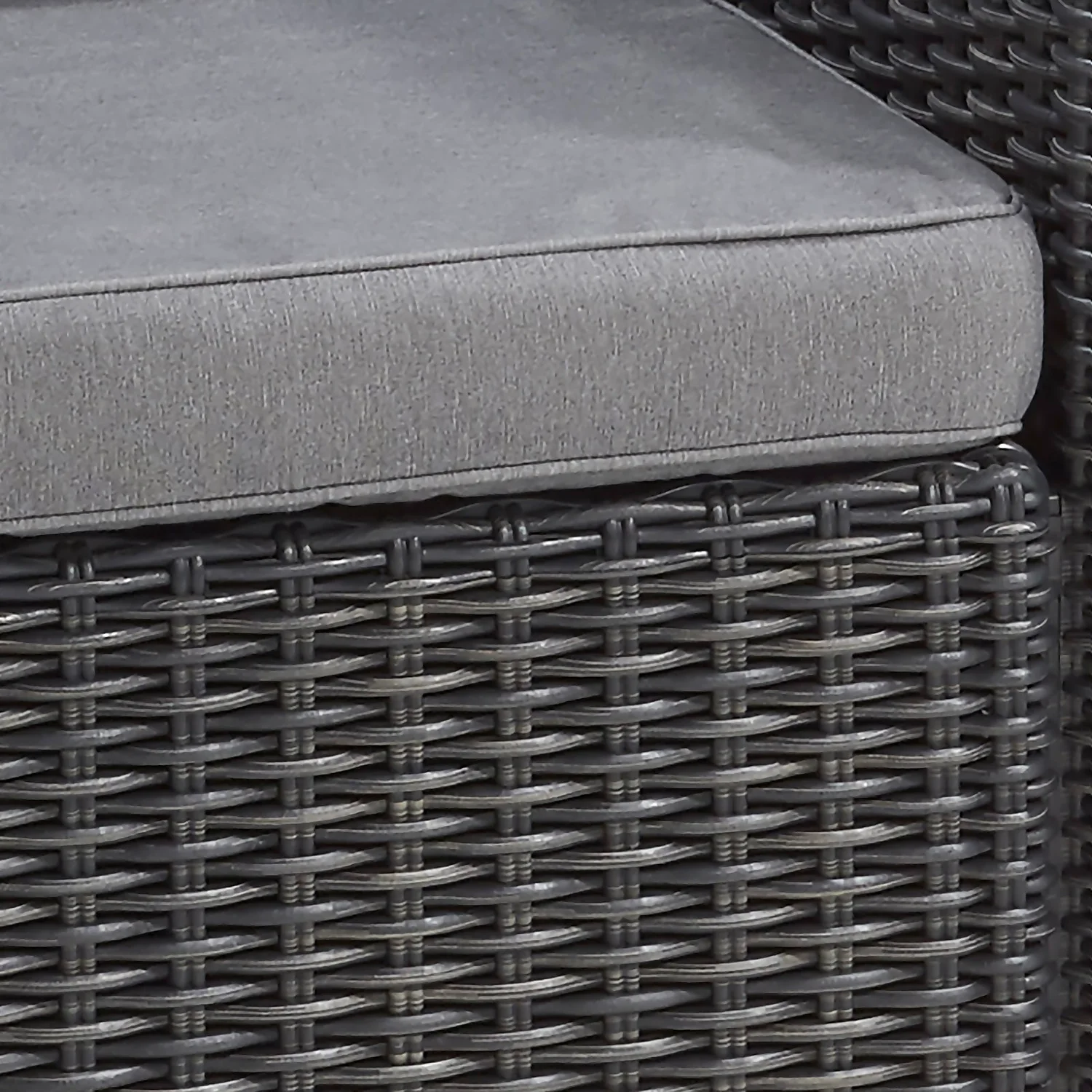 Keter California 2 Seater Outdoor Balcony Garden Furniture Chaise Lounge - Graphite With Grey Cushions 4 Keter California 2 Seater Outdoor Balcony Garden Furniture Chaise Lounge - Graphite With Grey Cushions - Image 4