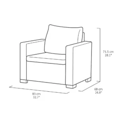 Keter California 5 Seater Outdoor Garden Furniture Sofa And Lounge Set - Graphite With Grey Cushions -Herbs Growing Sales Store 14539594 1885041802509983