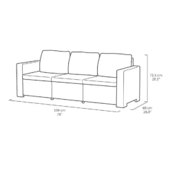 Keter California 5 Seater Outdoor Garden Furniture Lounge Set - Graphite With Grey Cushions -Herbs Growing Sales Store 14539595 3705047218332274